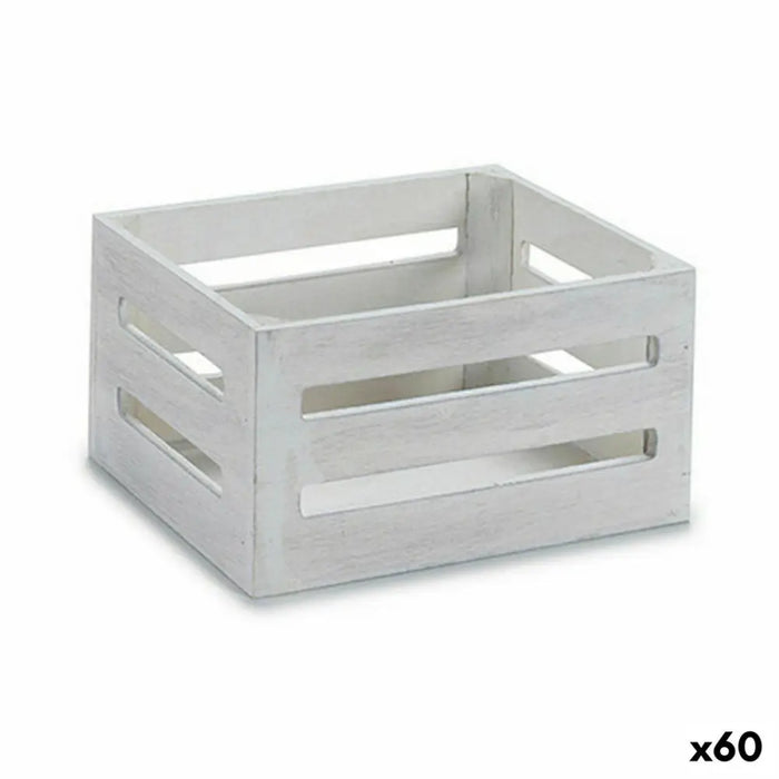 Decorative box Gift Decor White Wood (60 Units) - Декорация и Осветление<<<Дом Градина<<<BigBuy&&&Други артикули за