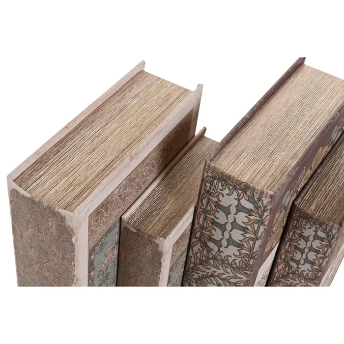 Decorative box Home ESPRIT Beige Maroon MDF Wood (2 Units) - Декорация и Осветление<<<Дом Градина<<<BigBuy&&&Други
