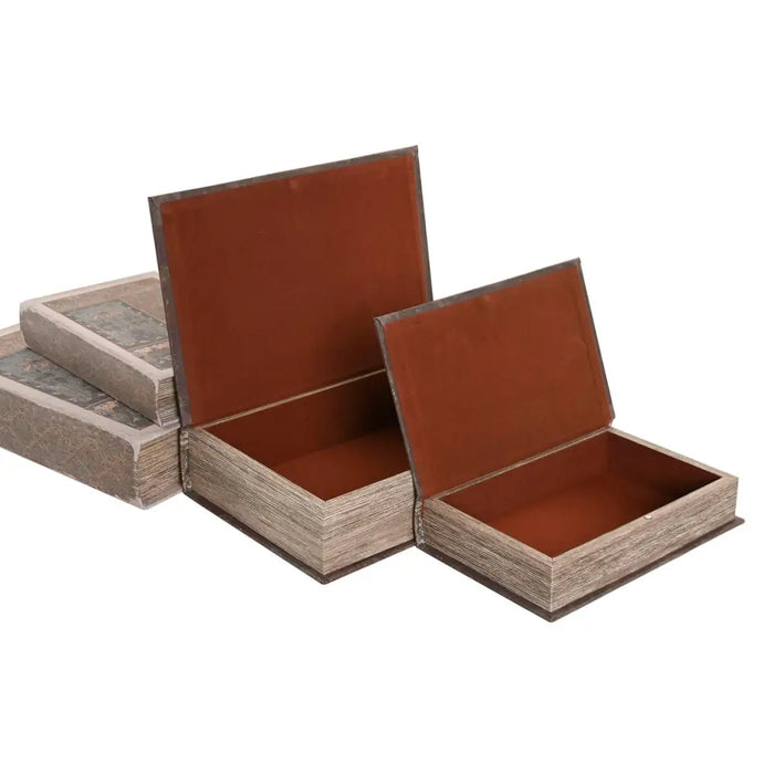 Decorative box Home ESPRIT Beige Maroon MDF Wood (2 Units) - Декорация и Осветление<<<Дом Градина<<<BigBuy&&&Други