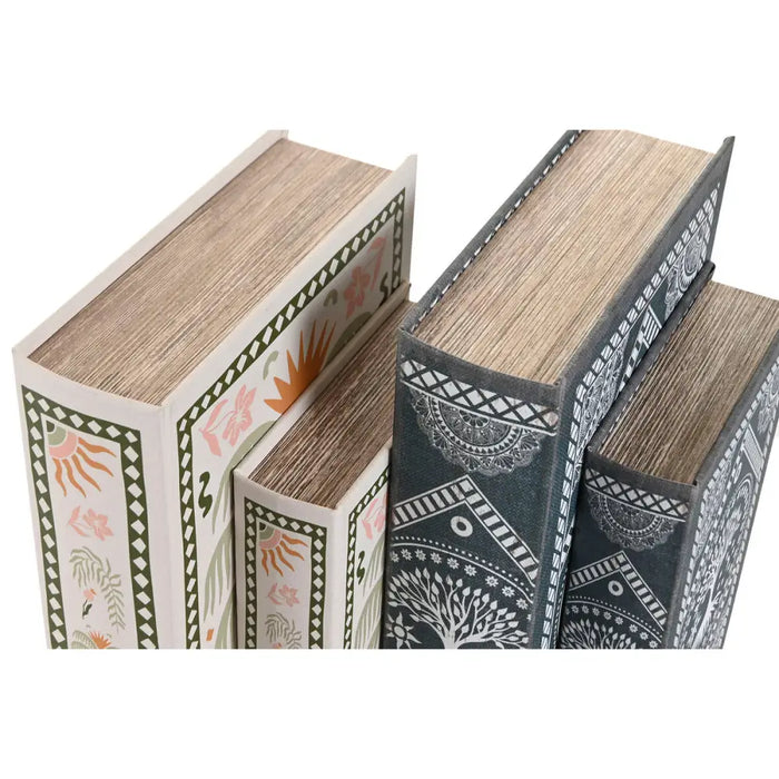 Decorative box Home ESPRIT Blue Green MDF Wood (2 Units) - Декорация и Осветление<<<Дом Градина<<<BigBuy&&&Други