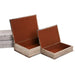 Decorative box Home ESPRIT Grey MDF Wood (2 Units) - Декорация и Осветление<<<Дом Градина<<<BigBuy&&&Други артикули за