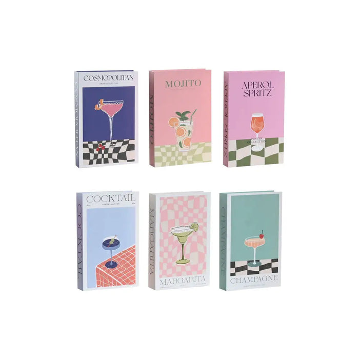 Decorative box Home ESPRIT Multicolour Cardboard (6 Units) - Декорация и Осветление<<<Дом Градина<<<BigBuy&&&Други