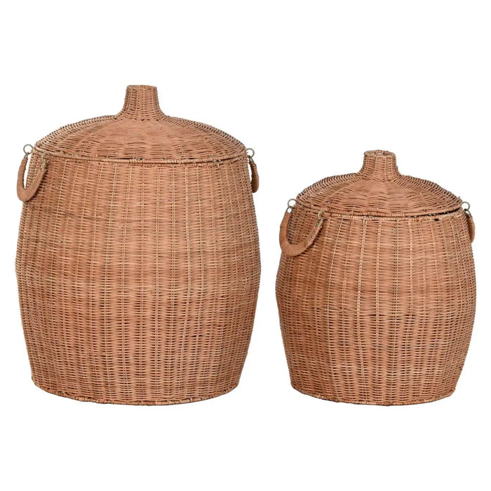 Decorative box Home ESPRIT Natural Metal Tropical (2 Pieces) - Декорация и Осветление<<<Дом Градина<<<BigBuy&&&Други