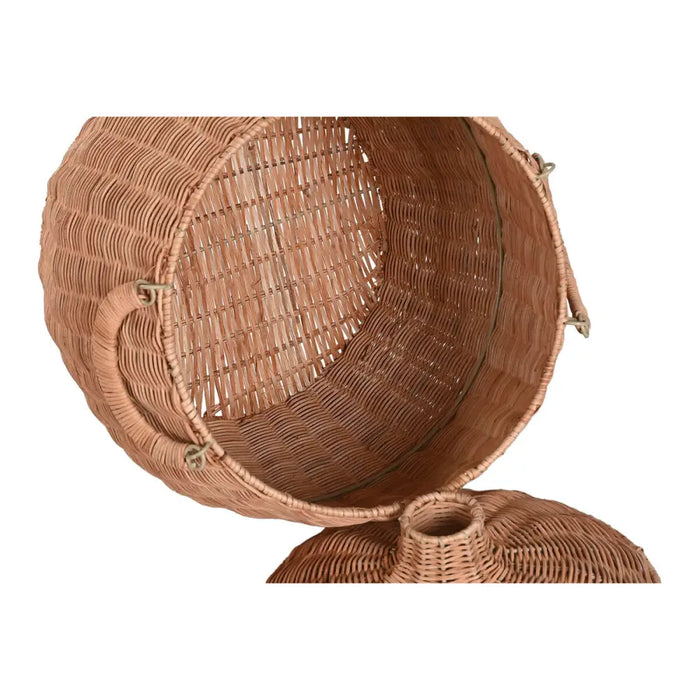 Decorative box Home ESPRIT Natural Metal Tropical (2 Pieces) - Декорация и Осветление<<<Дом Градина<<<BigBuy&&&Други