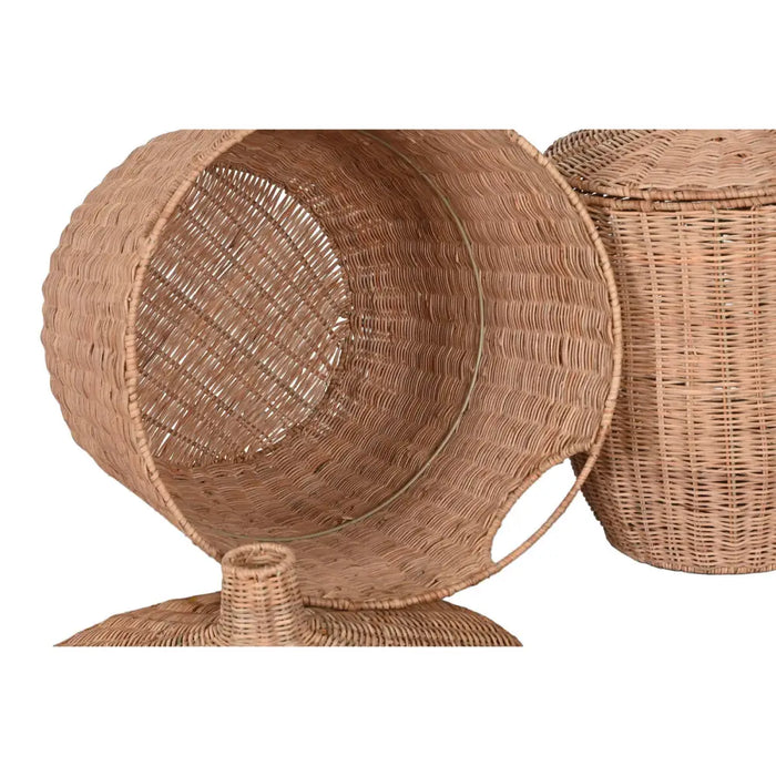Decorative box Home ESPRIT Natural Metal Tropical (2 Pieces) - Декорация и Осветление<<<Дом Градина<<<BigBuy&&&Други