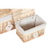 Decorative box Home ESPRIT Natural wicker Boho (2 Pieces) - Декорация и Осветление<<<Дом Градина<<<BigBuy&&&Други