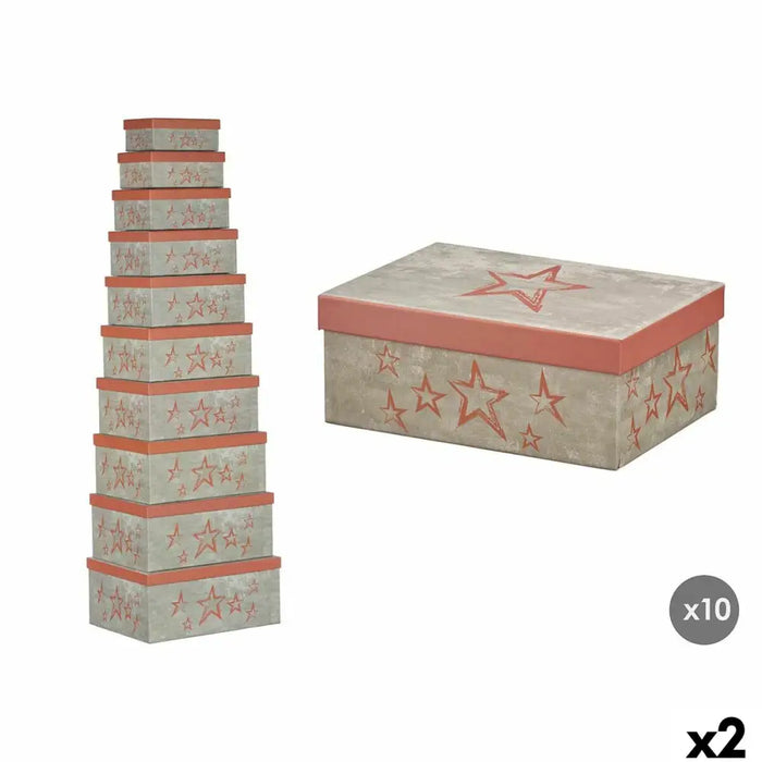 Decorative box Pincello Tile Cardboard (2 Units) - Декорация и Осветление<<<Дом Градина<<<BigBuy&&&Други артикули за