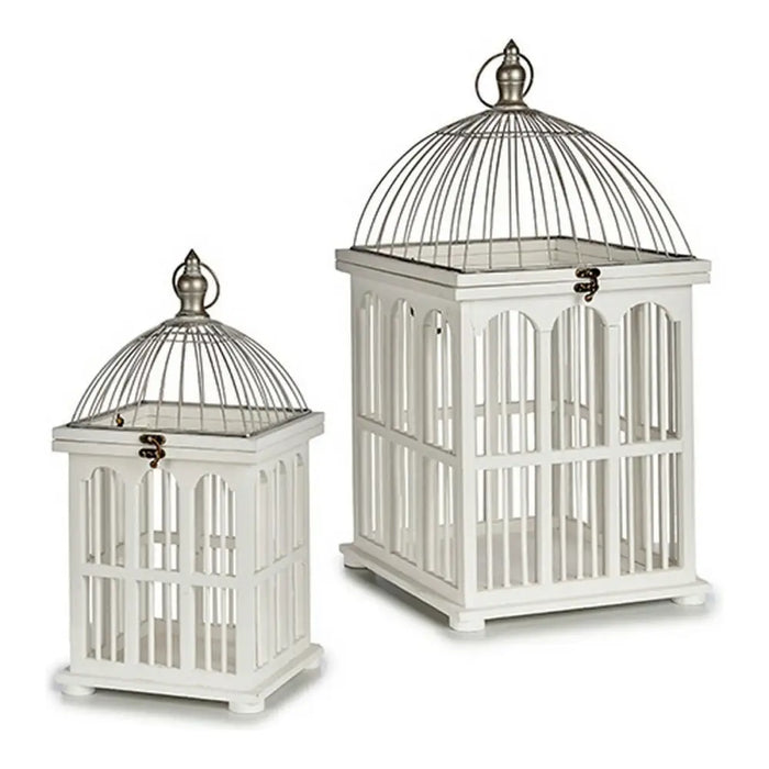 Decorative cage Gift Decor 1014056 White 30 x 59 x 30 cm (2 Units) - Декорация и Осветление<<<Дом