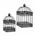 Decorative cage Gift Decor Black 18 x 35 x 18 cm 14 x 14 x 29 cm Set (4 Units) - Декорация и Осветление<<<Дом