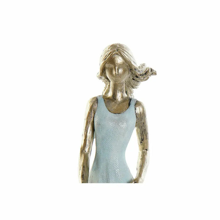 Decorative Figure DKD Home Decor 16 x 9,5 x 24 cm Blue Golden Family - Декорация и Осветление<<<Дом