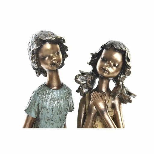 Decorative Figure DKD Home Decor 17 x 13 x 22 cm Red Golden Turquoise Kids (2 Units) - Декорация и Осветление<<<Дом