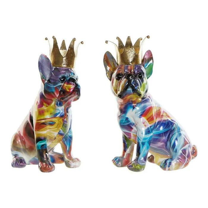 Decorative Figure DKD Home Decor 18,5 x 11,5 x 23,5 cm Multicolour Dog (2 Units) - Декорация и Осветление<<<Дом