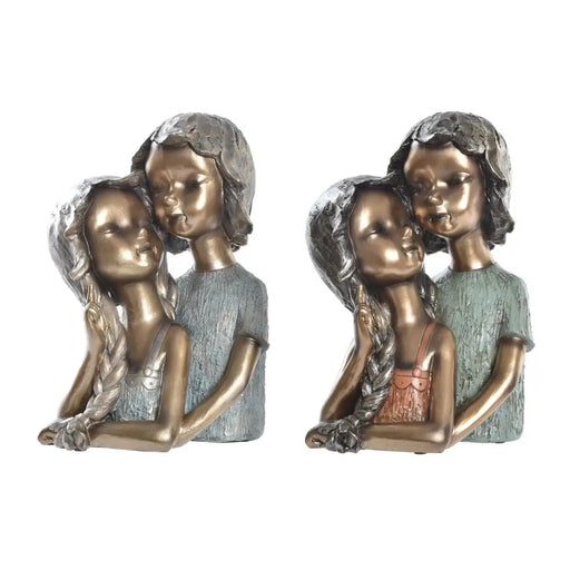 Decorative Figure DKD Home Decor 19 x 15 x 28 cm Red Golden Turquoise Kids (2 Units) - Декорация и Осветление<<<Дом