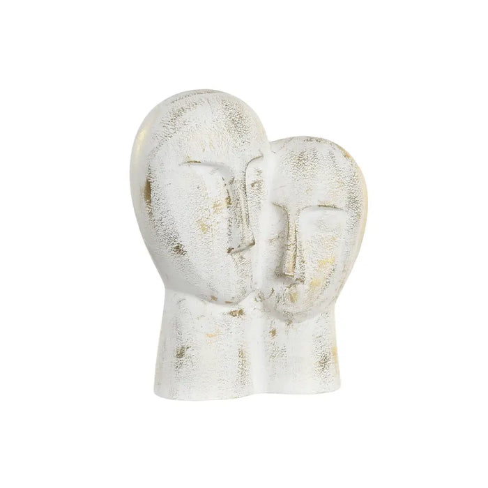 Decorative Figure DKD Home Decor 23 x 10 x 30 cm Face Golden Aluminium White - Декорация и Осветление<<<Дом