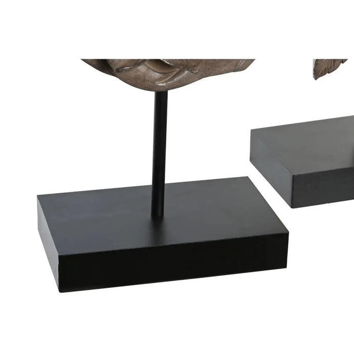 Decorative Figure DKD Home Decor 23 x 8 x 42 cm Black Brown Buddha Oriental (2 Units) - Декорация и Осветление<<<Дом