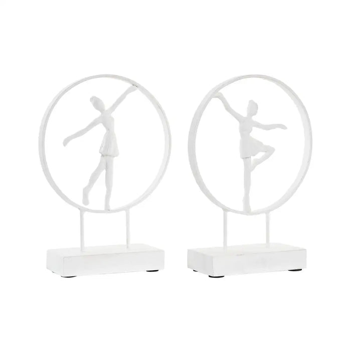 Decorative Figure DKD Home Decor 23 x 9 x 33 cm White Ballet Dancer (2 Units) - Декорация и Осветление<<<Дом