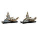 Decorative Figure DKD Home Decor 25,7 x 8 x 16 cm Blue Buddha Turquoise Oriental Stripped (2 Units) - Декорация и