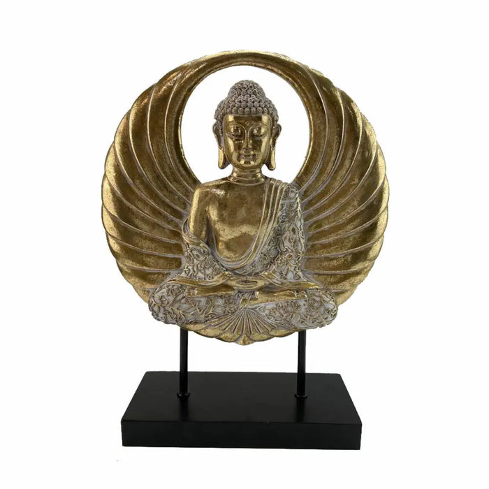 Decorative Figure DKD Home Decor 25 x 8 x 33 cm Black Golden Buddha Oriental - Декорация и Осветление<<<Дом