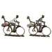 Decorative Figure DKD Home Decor 27 x 9,5 x 23 cm Pink Golden White (2 Units) - Декорация и Осветление<<<Дом