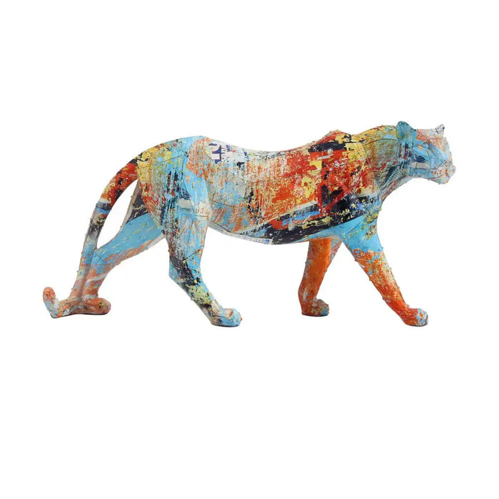 Decorative Figure DKD Home Decor 29,5 x 8,5 x 15 cm Leopard Multicolour Modern - Декорация и Осветление<<<Дом