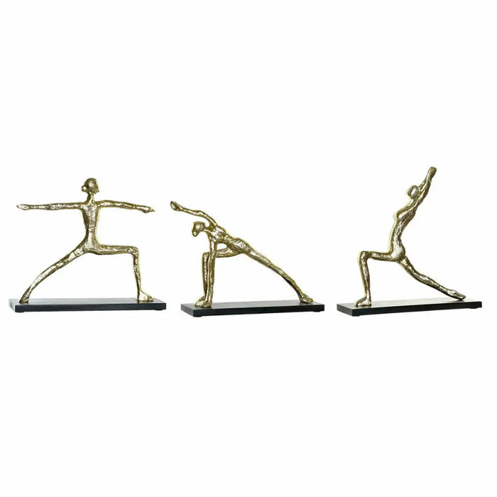 Decorative Figure DKD Home Decor 33 x 10 x 35 cm Black Golden Indian Man Yoga (3 Units) - Декорация и Осветление<<<Дом
