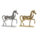 Decorative Figure DKD Home Decor 34 x 9,5 x 33,5 cm Horse Silver Golden (2 Units) - Декорация и Осветление<<<Дом