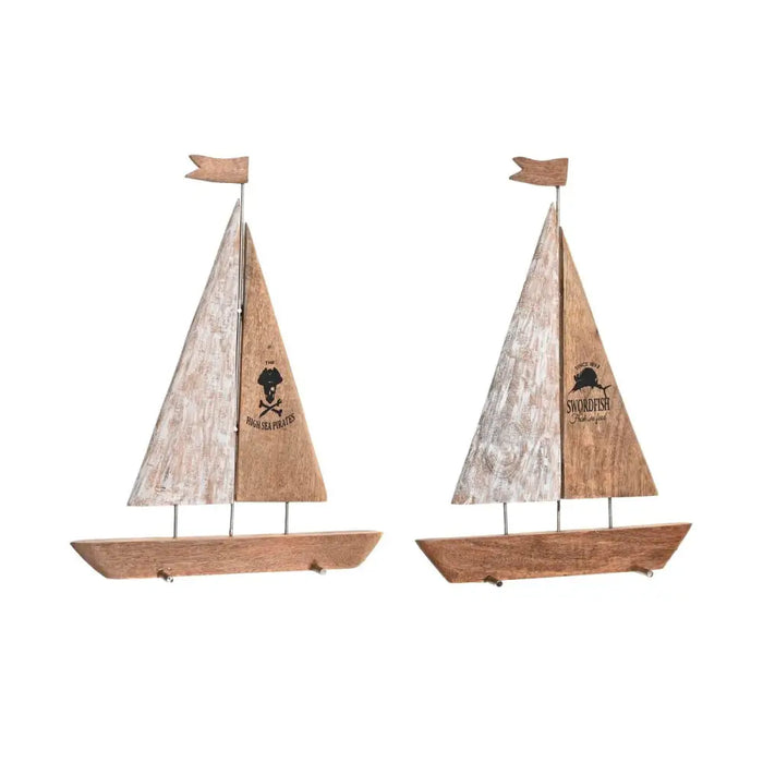 Decorative Figure DKD Home Decor 36,5 x 10 x 54 cm 37,5 x 10 x 48 cm Brown (2 Units) - Декорация и Осветление<<<Дом