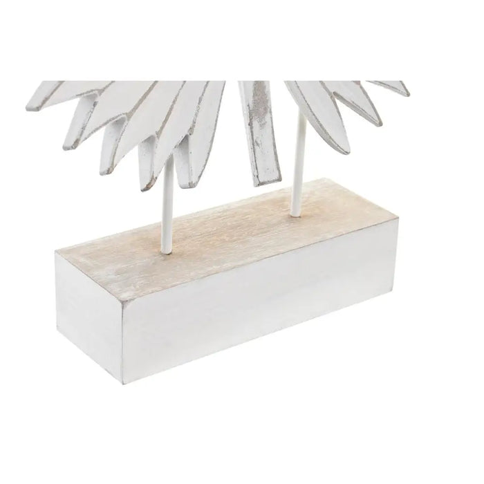 Decorative Figure DKD Home Decor 36 x 7 x 46 cm White Tropical Leaf of a plant - Декорация и Осветление<<<Дом