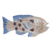 Decorative Figure DKD Home Decor 40 x 5 x 18 cm Natural Blue Fish Mediterranean - Декорация и Осветление<<<Дом