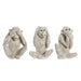Decorative Figure DKD Home Decor Beige White Resin (14,5 x 11 x 19 cm) (3 Units) - Декорация и Осветление<<<Дом