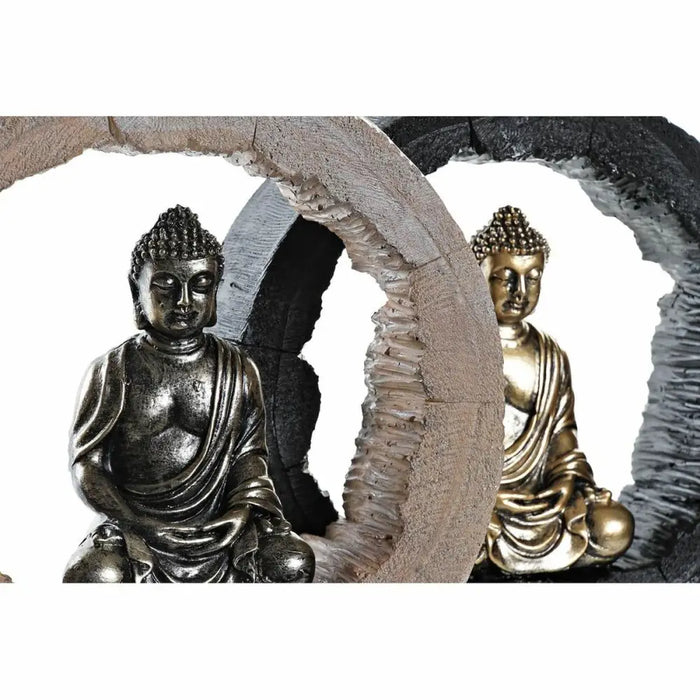 Decorative Figure DKD Home Decor Black Golden Buddha Oriental 20,8 x 6 x 18,5 cm (2 Units) - Декорация и