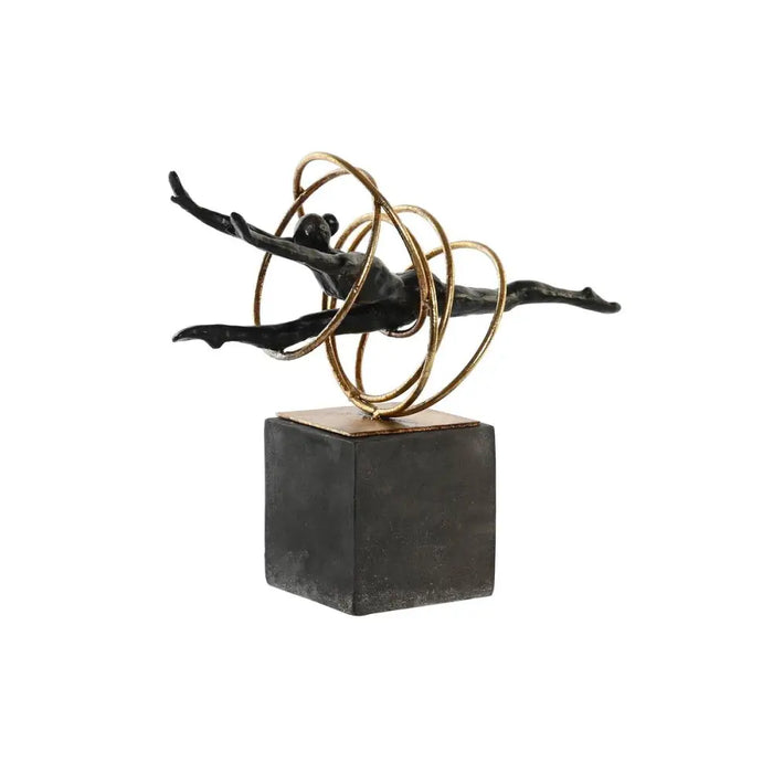 Decorative Figure DKD Home Decor Black Golden Metal Resin Modern (36 x 14 x 29,5 cm) - Декорация и Осветление<<<Дом