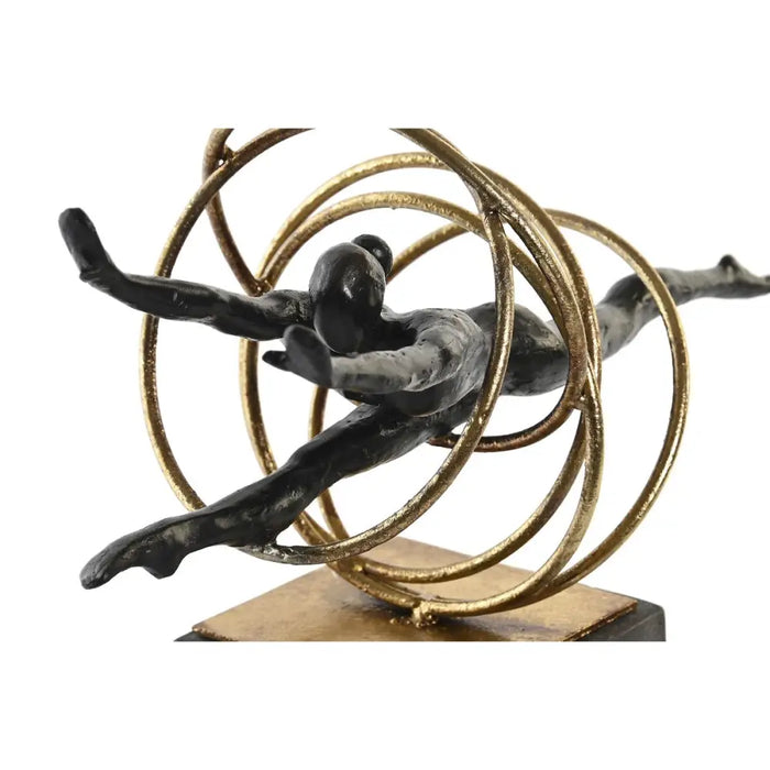 Decorative Figure DKD Home Decor Black Golden Metal Resin Modern (36 x 14 x 29,5 cm) - Декорация и Осветление<<<Дом