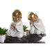Decorative Figure DKD Home Decor Black Golden White Resin Monk Oriental (21 x 7,5 x 25 cm) (2 Units) - Декорация и