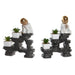 Decorative Figure DKD Home Decor Black Golden White Resin Monk Oriental (21 x 7,5 x 25 cm) (2 Units) - Декорация и
