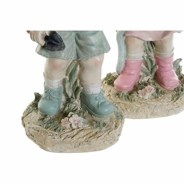Decorative Figure DKD Home Decor Blue Pink Resin Children (18 x 15 x 41 cm) (2 pcs) - Декорация и Осветление<<<Дом