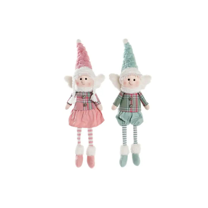 Decorative Figure DKD Home Decor Christmas Fairy Polyester Angel (15 x 10 x 53 cm) (2 Units) - Декорация и
