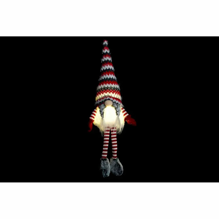 Decorative Figure DKD Home Decor Christmas Gnome LED Light Polyester (22 x 12 x 64 cm) (2 Units) - Декорация и