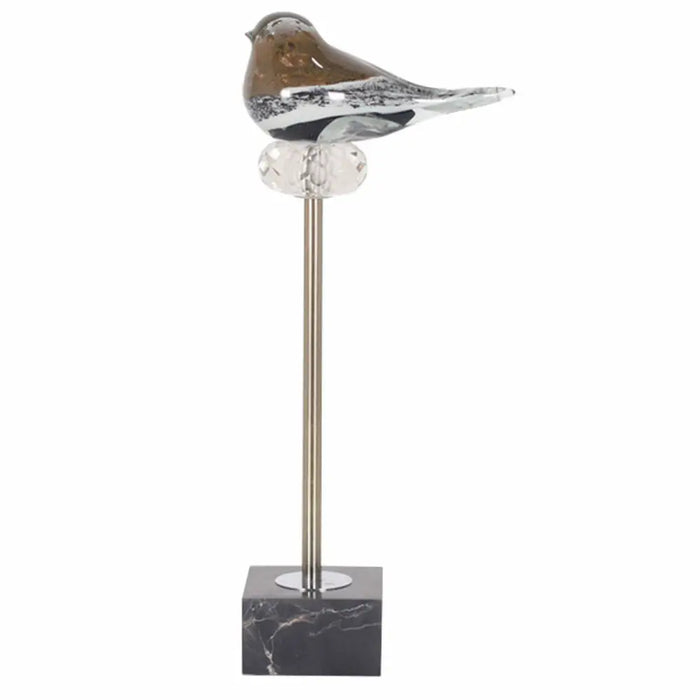 Decorative Figure DKD Home Decor Crystal Marble Bird (18 x 10 x 42 cm) - Декорация и Осветление<<<Дом