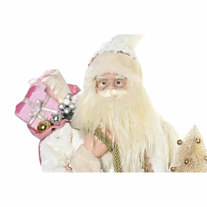 Decorative Figure DKD Home Decor Father Christmas Christmas Grey Pink PVC Wood 32 x 20 x 60 cm - Декорация и
