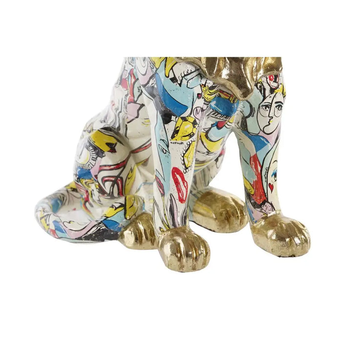 Decorative Figure DKD Home Decor Golden Lion Resin Multicolour Modern (21 x 14,5 x 27 cm) (15 x 21 x 27 cm) - Декорация