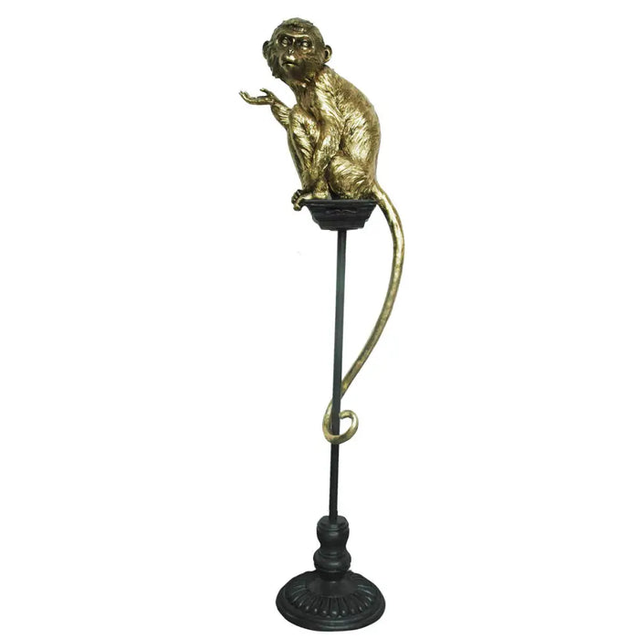 Decorative Figure DKD Home Decor Golden Metal Resin Colonial Monkey (32 x 21 x 105 cm) - Декорация и Осветление<<<Дом