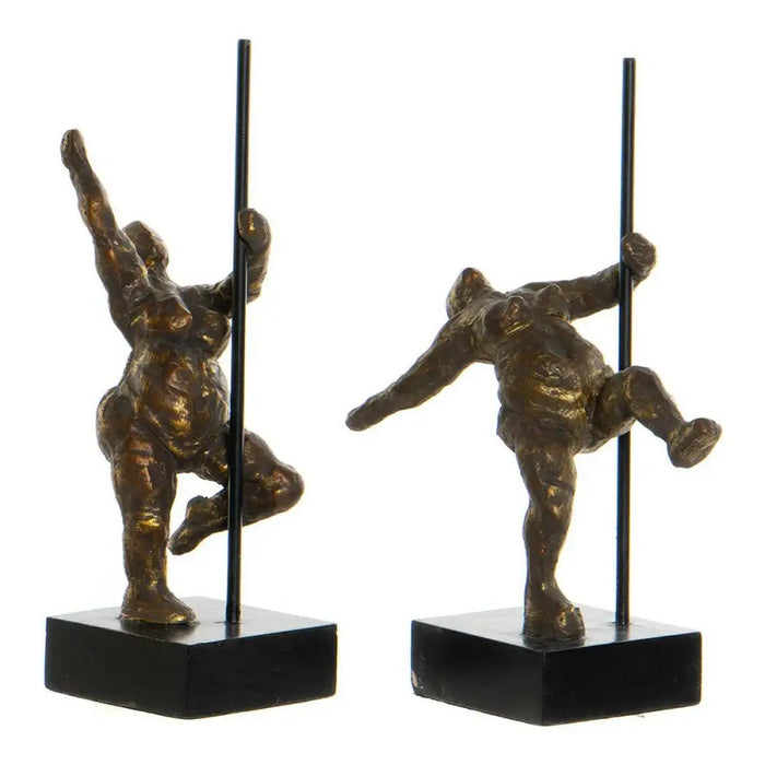 Decorative Figure DKD Home Decor Golden Modern Ballet Dancer 20 x 10 x 31 cm (2 Units) - Декорация и Осветление<<<Дом