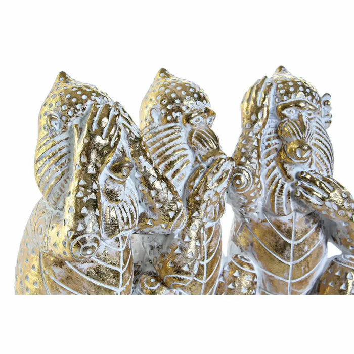 Decorative Figure DKD Home Decor Golden Tropical Monkeys Stripped 21 x 11 x 16,2 cm - Декорация и Осветление<<<Дом