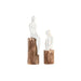 Decorative Figure DKD Home Decor Lady Brown White (2 Units) - Декорация и Осветление<<<Дом Градина<<<BigBuy&&&Други