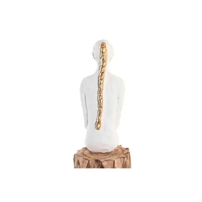 Decorative Figure DKD Home Decor Lady Brown White (2 Units) - Декорация и Осветление<<<Дом Градина<<<BigBuy&&&Други