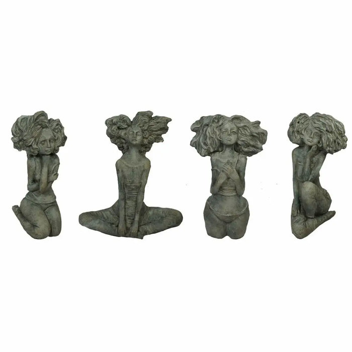 Decorative Figure DKD Home Decor Lady Grey Cement (20 x 9 x 25 cm) (4 Units) - Декорация и Осветление<<<Дом