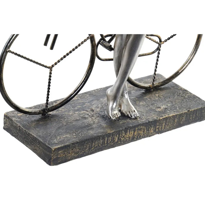 Decorative Figure DKD Home Decor Lady Silver Bicycle Metal Resin (27,5 x 9,5 x 34,5 cm) - Декорация и Осветление<<<Дом