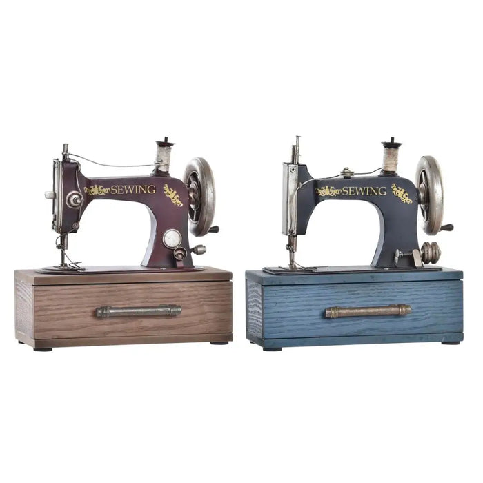 Decorative Figure DKD Home Decor Metal Wood (23 x 12 x 23,5 cm) (2 Units) - Други артикули за декорация<<<Декорация и