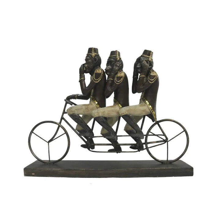 Decorative Figure DKD Home Decor Monkey Tricycle Black Golden Metal Resin Colonial (40 x 9 x 31 cm) - Декорация и